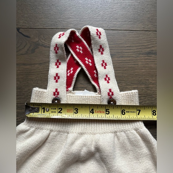 New Hanna Andersson Christmas/Holiday Knit Sweater Dress In Ivory/Dear Deer 2T - Picture 8 of 11